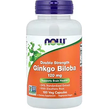 NOW Foods Ginkgo Biloba Double Strength 120 мг 100 капсул