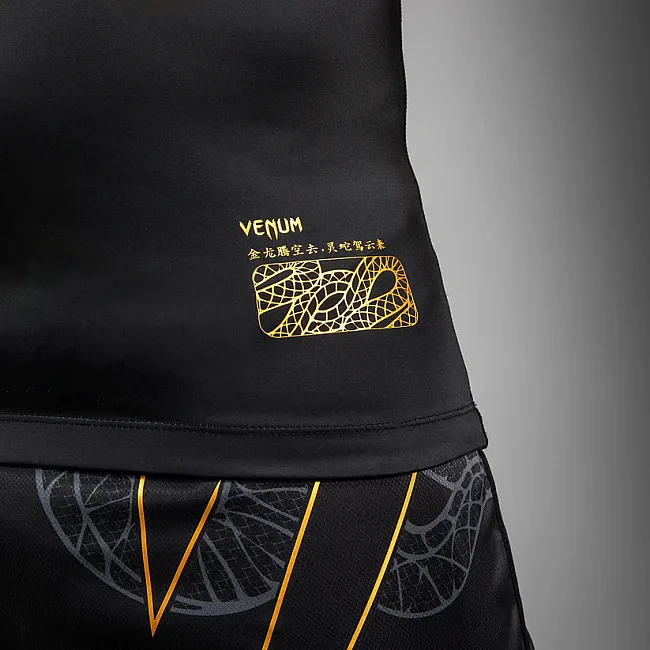 Рашгард VENUM Serpenti Short Sleeve Black Silver Gold