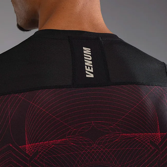 Рашгард VENUM G-Fit Air Mens Short Sleeve Deep Black Fire Red