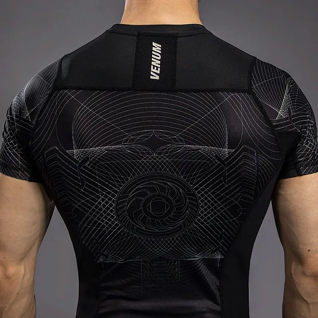 Рашгард VENUM G-Fit Air Mens Short Sleeve Deep Black Desert Sand