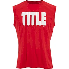 Безрукавка TITLE Boxing Iconic Block Muscle Tee Red White