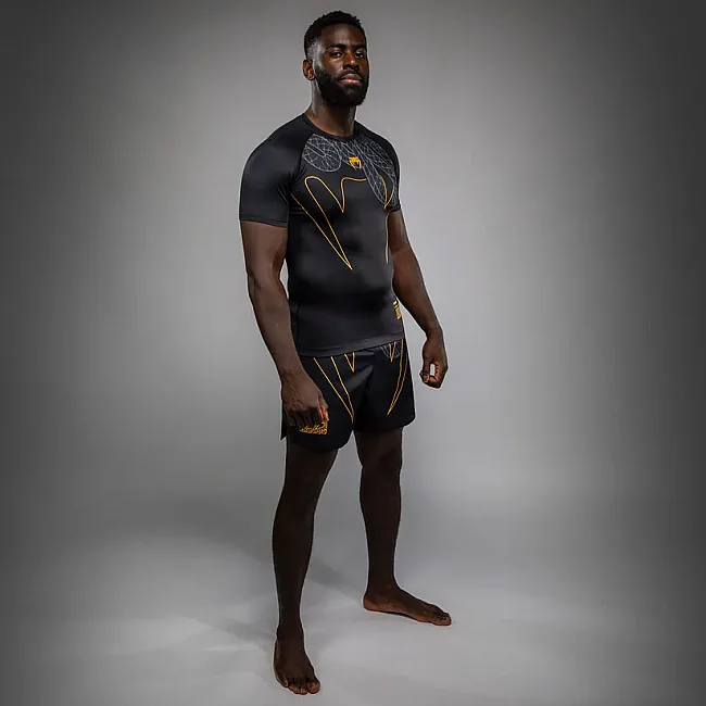 Рашгард VENUM Serpenti Short Sleeve Black Silver Gold