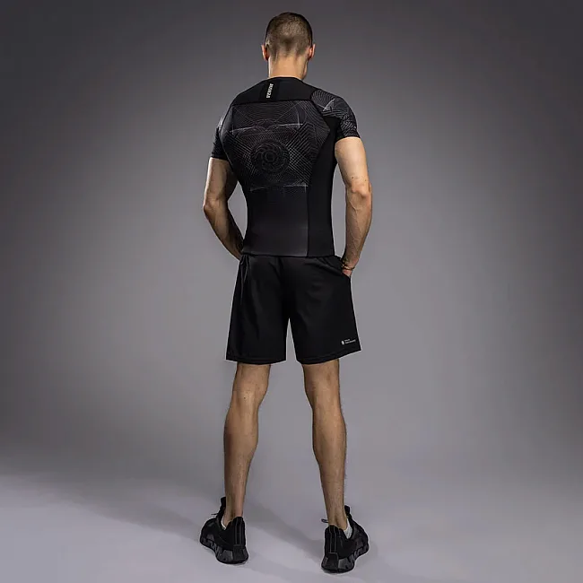Рашгард VENUM G-Fit Air Mens Short Sleeve Deep Black Desert Sand
