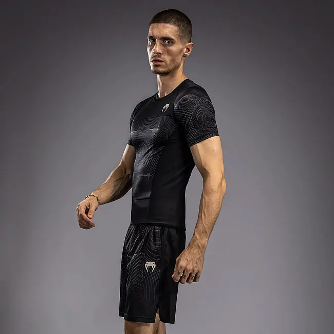 Рашгард VENUM G-Fit Air Mens Short Sleeve Deep Black Desert Sand