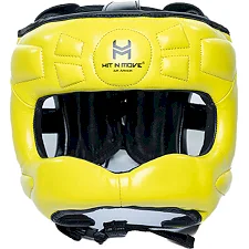 Боксерский шлем Hit N Move Face Saver Vision Yellow
