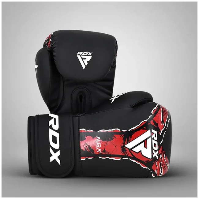 Перчатки для бокса RDX F-17 Aura Plus Black Red