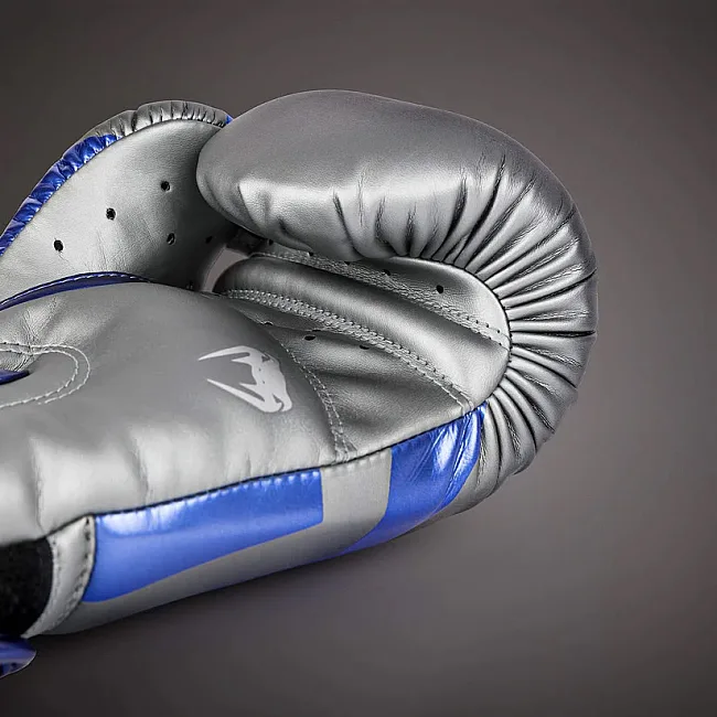 Рукавички для боксу VENUM Elite Grey Blue Silver
