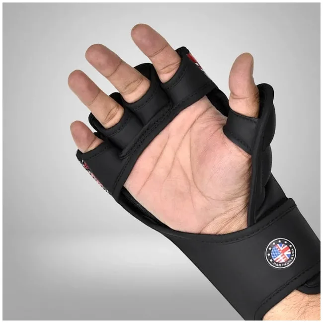 Перчатки для ММА RDX F-17 Aura Plus Grappling Black Red