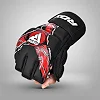 Перчатки для ММА RDX F-17 Aura Plus Grappling Black Red