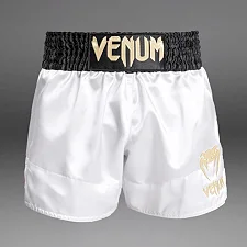 Шорти для Муай Тай VENUM Classic White Gold Black