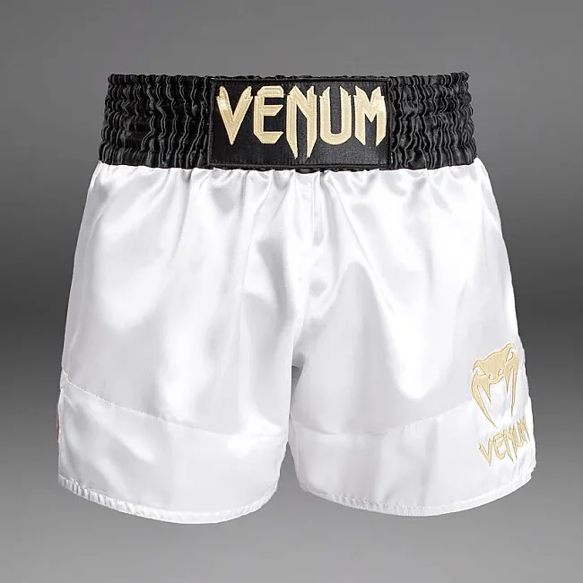 Шорты для Муай Тай VENUM Classic White Gold Black
