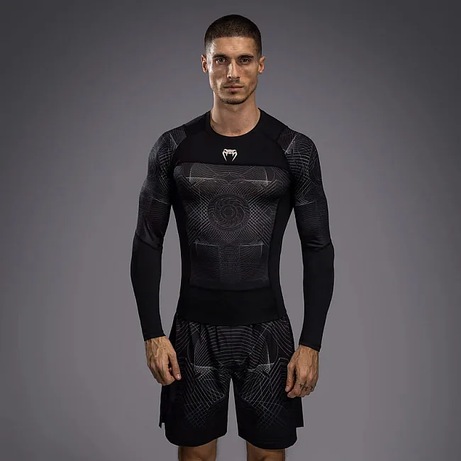 Рашгард VENUM G-Fit Air Mens Deep Black Desert Sand