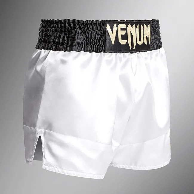 Шорты для Муай Тай VENUM Classic White Gold Black