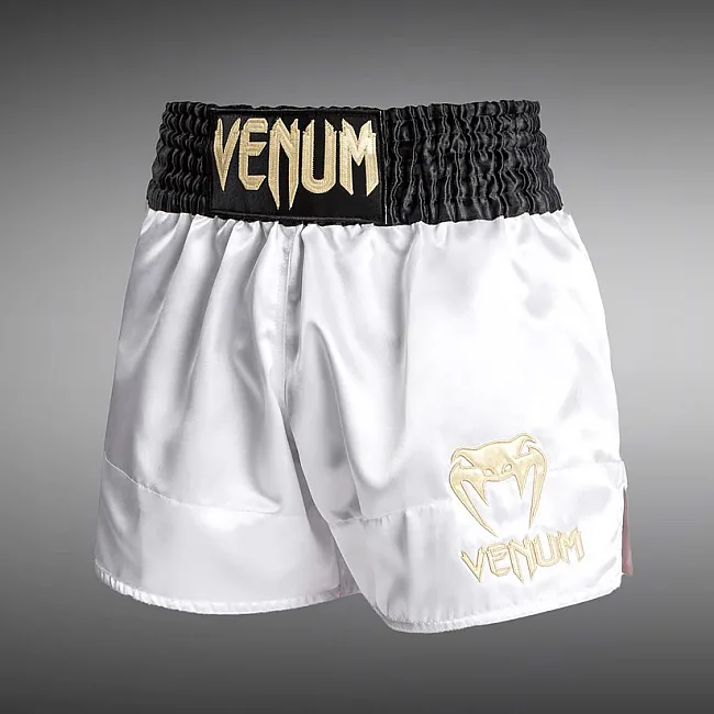 Шорты для Муай Тай VENUM Classic White Gold Black