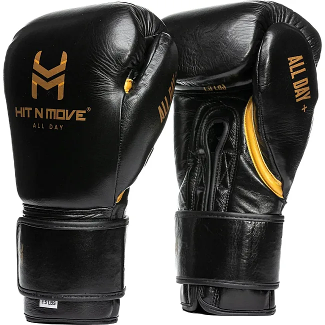 Перчатки для бокса Hit N Move Conditioning (Hook and Loop) 1.5 lbs (2 ) Black