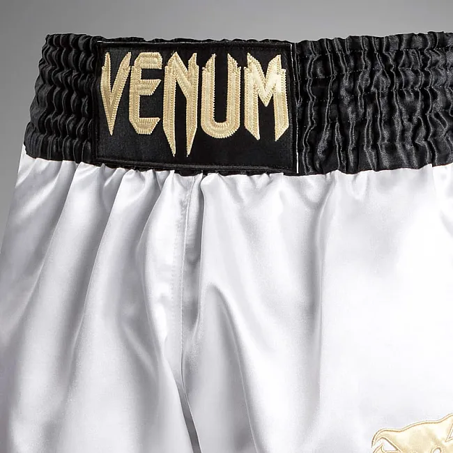 Шорты для Муай Тай VENUM Classic White Gold Black