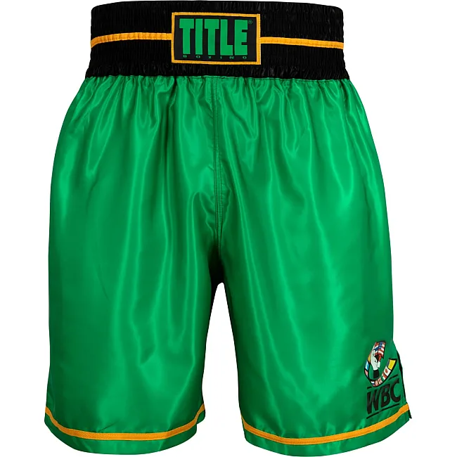 Шорты WBC by TITLE Boxing Professional Green Black
