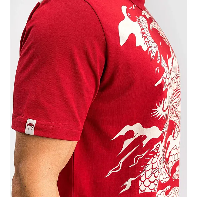 Футболка мужская VENUM Dragon’s Flight Men’s Cherry Red Cream White