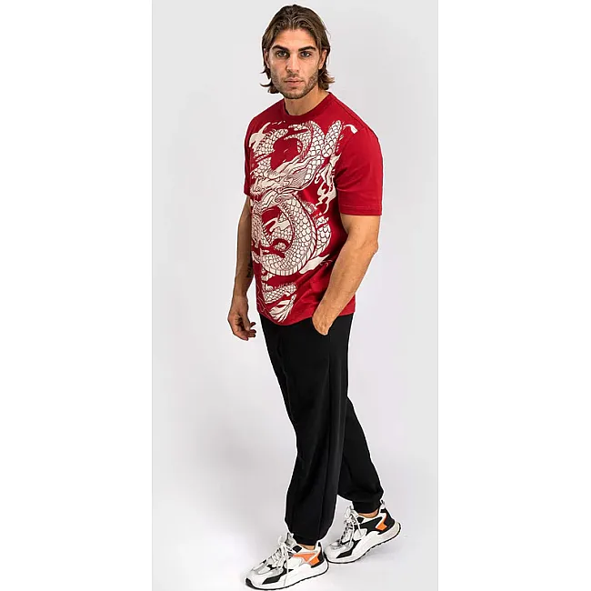 Футболка мужская VENUM Dragon’s Flight Men’s Cherry Red Cream White