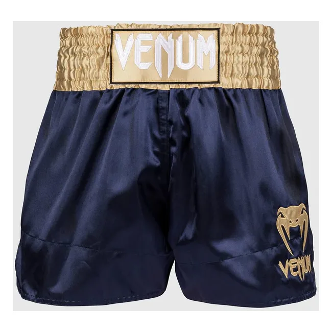 Шорти для Муай Тай VENUM Classic Navy Blue Gold