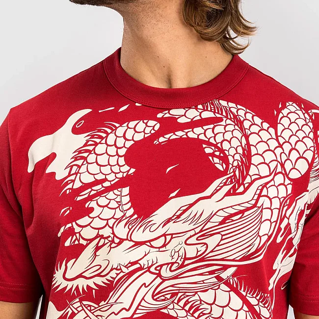 Футболка мужская VENUM Dragon’s Flight Men’s Cherry Red Cream White
