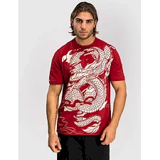 Футболка мужская VENUM Dragon’s Flight Men’s Cherry Red Cream White