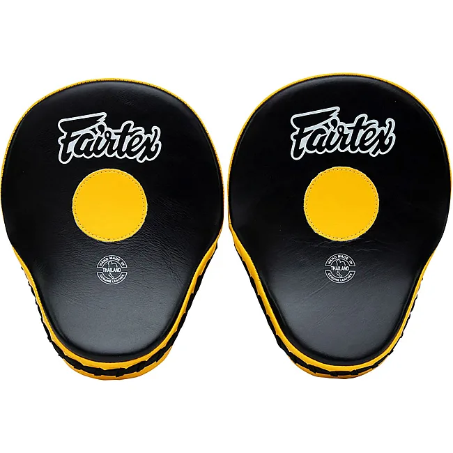 Лапы для бокса FAIRTEX FMV9 Ultimate Contured Black Yellow