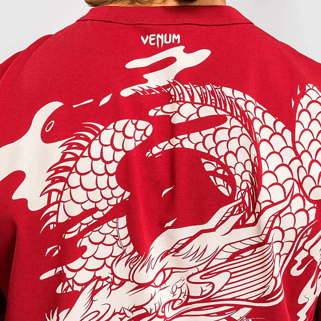 Футболка мужская VENUM Dragon’s Flight Men’s Cherry Red Cream White