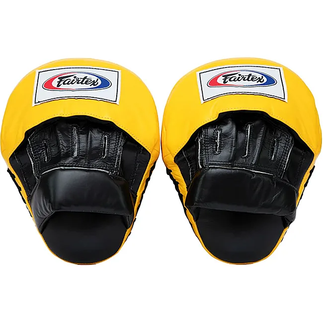 Лапы для бокса FAIRTEX FMV9 Ultimate Contured Black Yellow