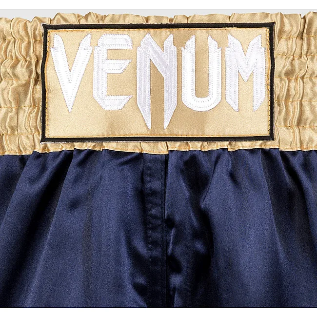 Шорти для Муай Тай VENUM Classic Navy Blue Gold