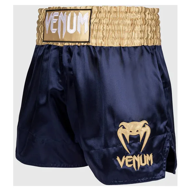 Шорти для Муай Тай VENUM Classic Navy Blue Gold