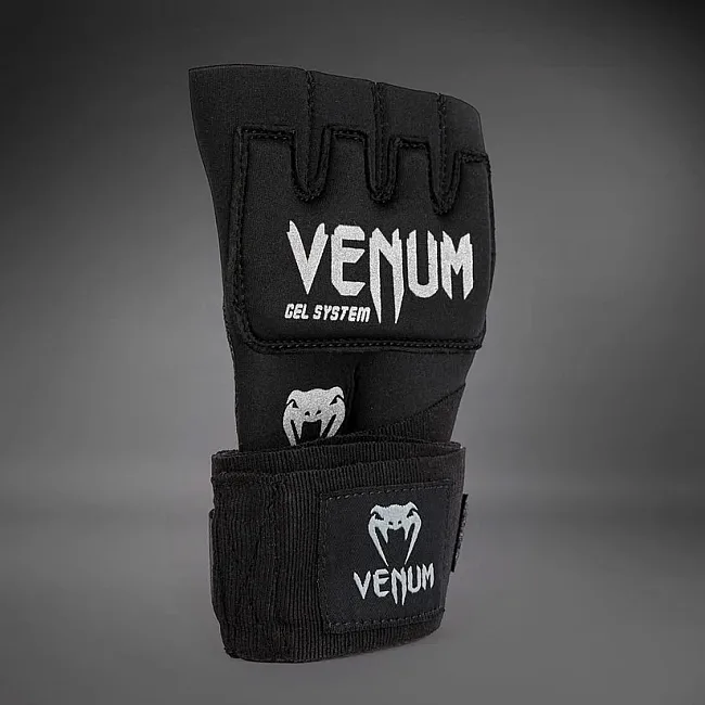 Быстрые бинты VENUM Gel Kontact Quick Wraps Black Silver
