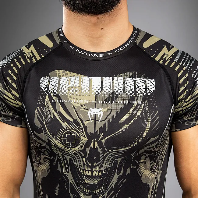 Рашгард VENUM Invader Short Sleeve Black Sand