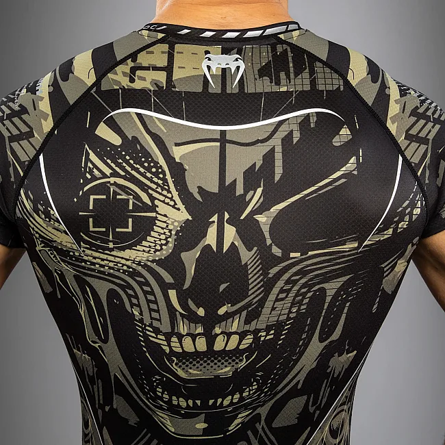 Рашгард VENUM Invader Short Sleeve Black Sand