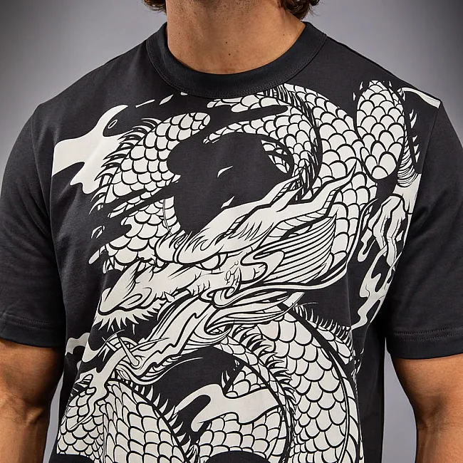 Футболка чоловіча VENUM Dragon's Flight Men's Charcoal Grey Cream White