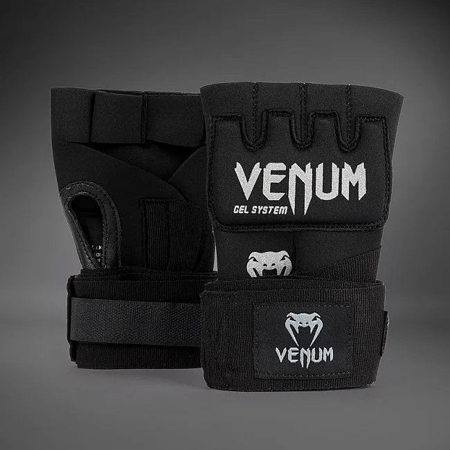Быстрые бинты VENUM Gel Kontact Quick Wraps Black Silver