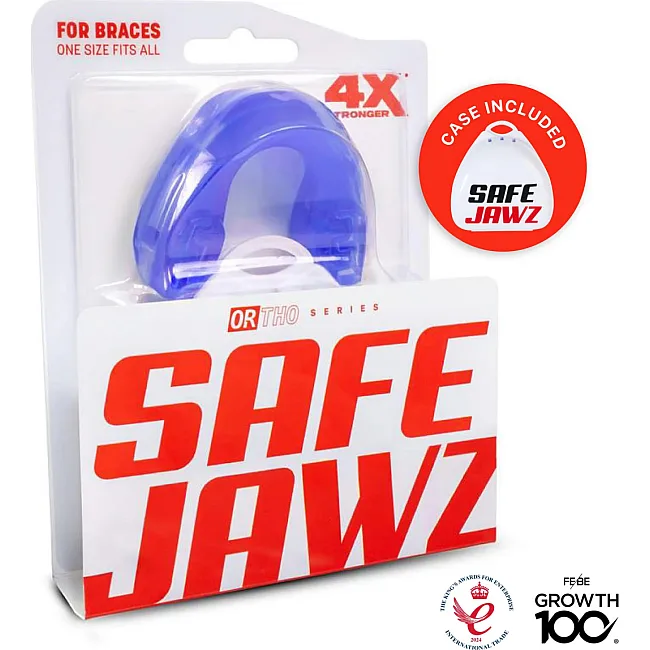 Капа для бокса для брекетов SAFEJAWZ Ortho Series Self-Fit for Braces Ice Blue