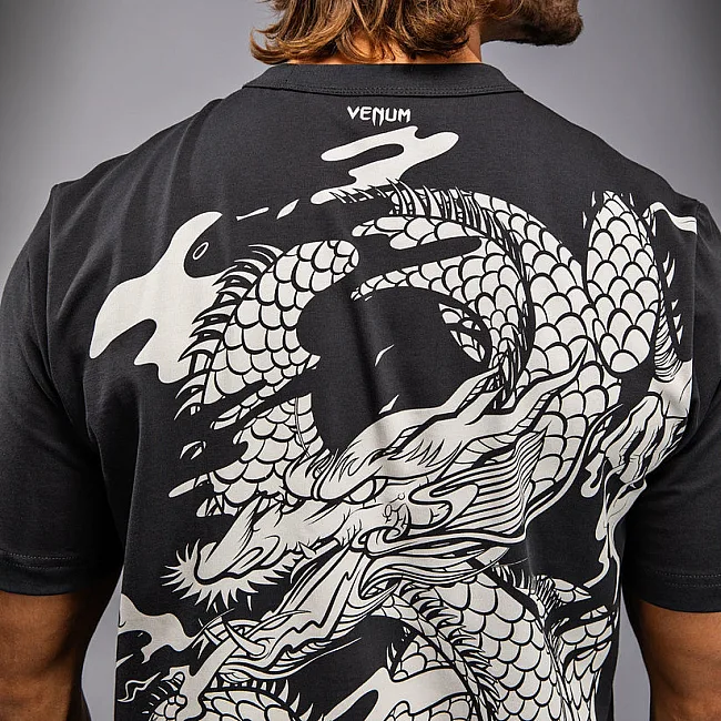 Футболка чоловіча VENUM Dragon's Flight Men's Charcoal Grey Cream White