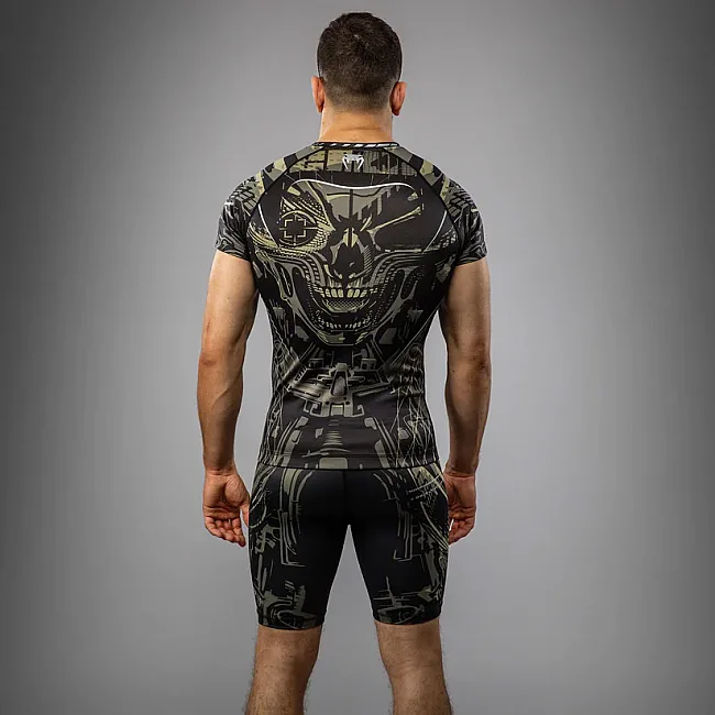 Рашгард VENUM Invader Short Sleeve Black Sand