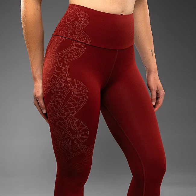 Леггинсы женские VENUM Serpenti Burgundy Ivory
