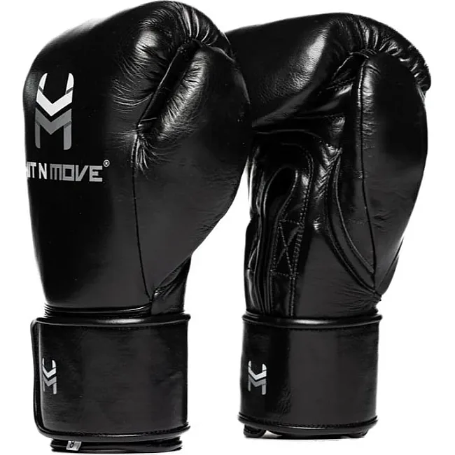 Перчатки для бокса Hit N Move Horse Hair (Hook and Loop) Black