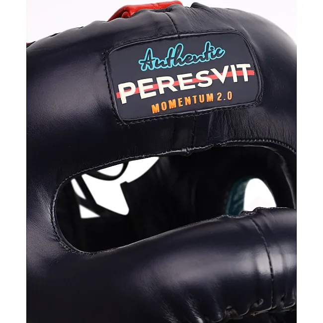 Боксерский шлем PERESVIT Momentum 2.0 Leather Armor Plating Deep Blue