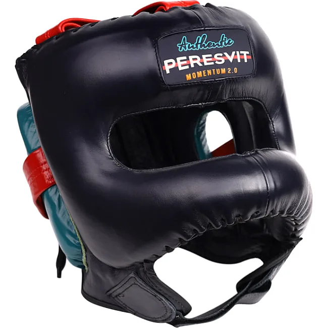 Боксерский шлем PERESVIT Momentum 2.0 Leather Armor Plating Deep Blue