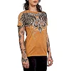 Футболка женская AFFLICTION Chrome Tee Copper Lava Wash