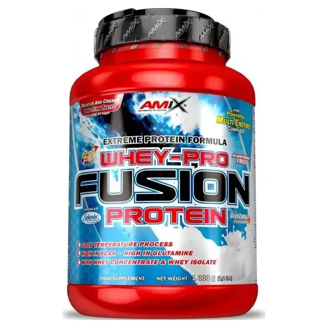 Сывороточный протеин Amix WheyPro Fusion 1000g Клубника