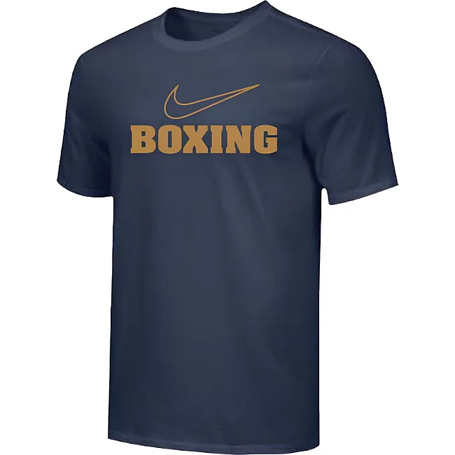 Футболка мужская NIKE Mens Boxing WM Tee College Navy Metallic Gold