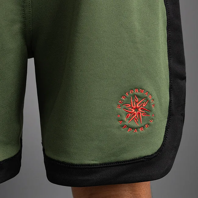 Шорты детские VENUM Classic Boxing Short Army Green Orange