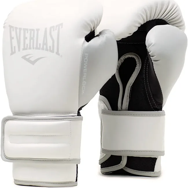 Рукавички для боксу EVERLAST Powerlock 2R Hook and Loop White