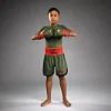 Шорты детские VENUM Classic Boxing Short Army Green Orange