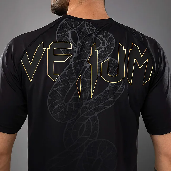 Футболка мужская VENUM Serpenti Dry Tech Black Silver Gold